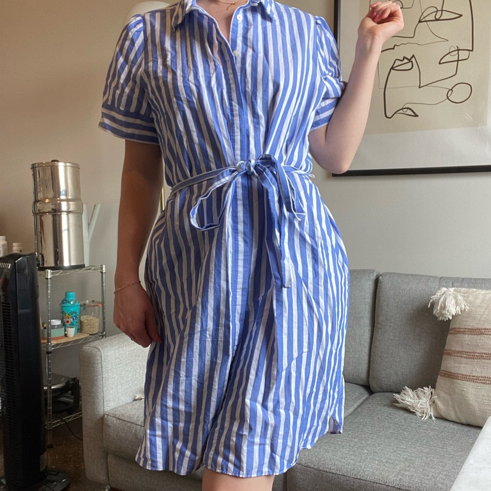Retro striped summer dress from Loft